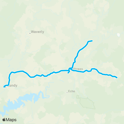 Other TfNSW routes Unknown Long Name map