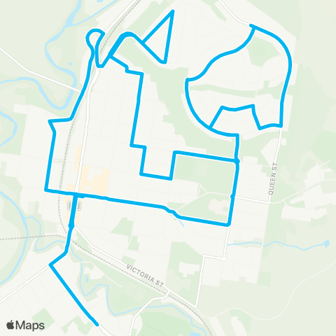 Newcastle and Hunter Network Muswellbrook Town Ctr to Muswellbrook N (Loop Service) map