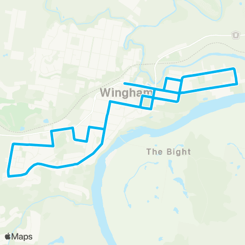 Newcastle and Hunter Network Wingham to Wingham South (Loop Service) map
