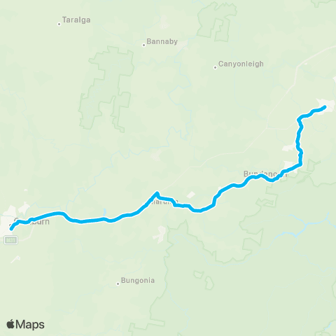 Illawarra Buses Network Moss Vale to Goulburn map