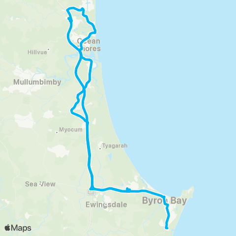 School buses Billinudgel to Byron Bay Schools via Cape Byron Rudolf Steiner map