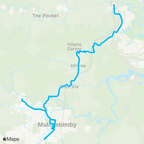 School buses Mullumbimby Schools to Billinudgel map
