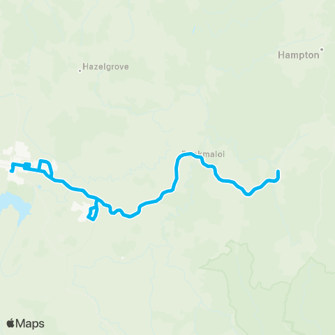 School buses Oberon Schools to Duckmaloi via Titania Rd map