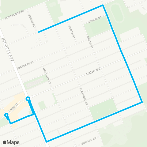 Hunter Buses Network Kurri Kurri Rotary Park to Deakin St map