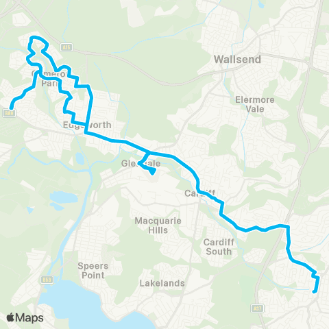 Hunter Buses Network Cameron Pk to Charlestown via Constitution Dr map