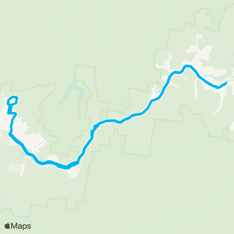 Blue Mountains Buses Network Springwood to N Hazelbrook (Loop Service) map