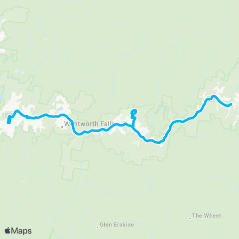 Blue Mountains Buses Network Springwood to Katoomba map