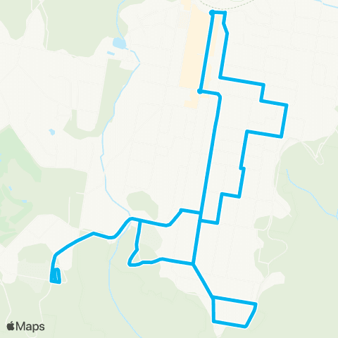 Blue Mountains Buses Network Katoomba to S Katoomba via Clissold & Ada Sts (Loop Service) map
