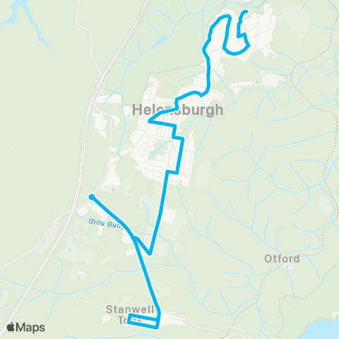 Illawarra Buses Network Stanwell Park to Helensburgh map