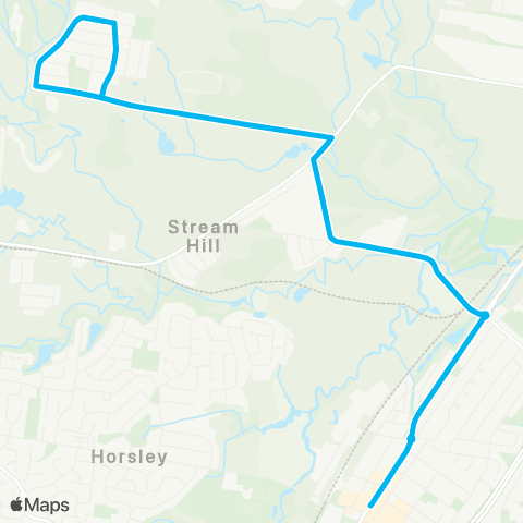 Illawarra Buses Network Dapto to Kembla Grange (Loop Service) map