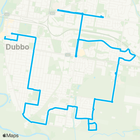 Central West and Orana Network Orana Mall to Dubbo CBD via Southlakes & S Dubbo map