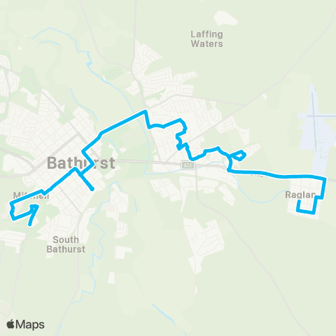 Central West and Orana Network Raglan to Charles Sturt Univ via Kelso map