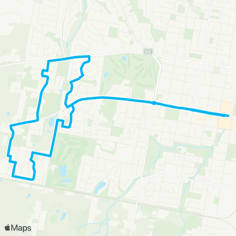 Central West and Orana Network Orange City Ctr to W Orange & Calare (Loop Service) map