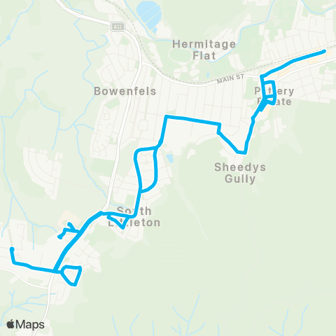 Central West and Orana Network S Bowenfels to Lithgow via Littleton (Loop Service) map