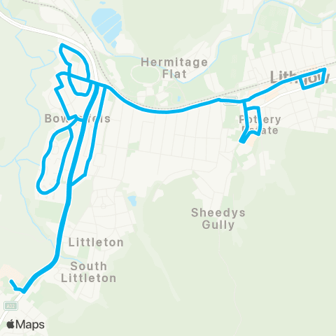 Central West and Orana Network Bowenfels to Lithgow via Lithgow Hosp (Loop Service) map