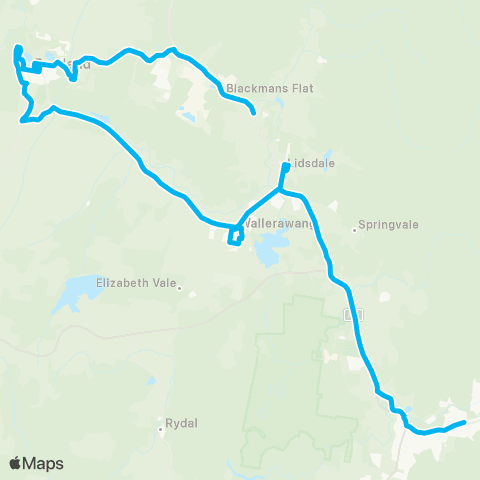 Central West and Orana Network Lithgow to Portland via Wallerawang map