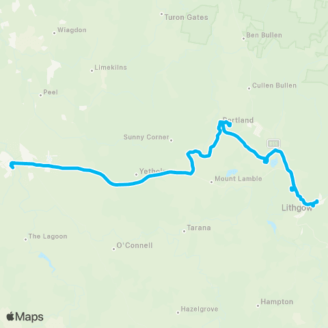 Central West and Orana Network Lithgow to Bathurst via Wallerawang & Portland map