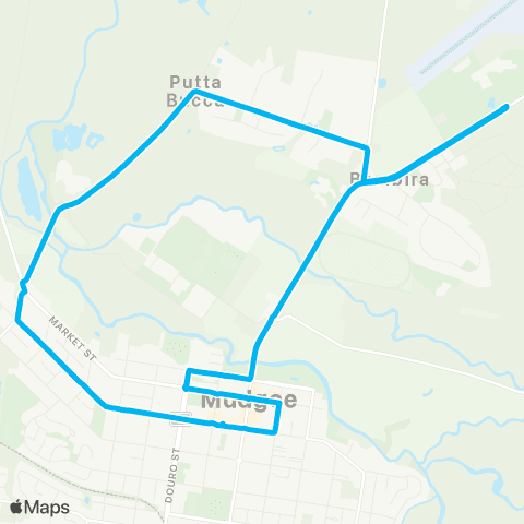 Central West and Orana Network Mudgee North (Loop Service) map