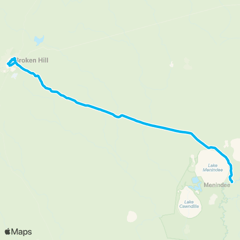 Far West Network Menindee to Broken Hill map