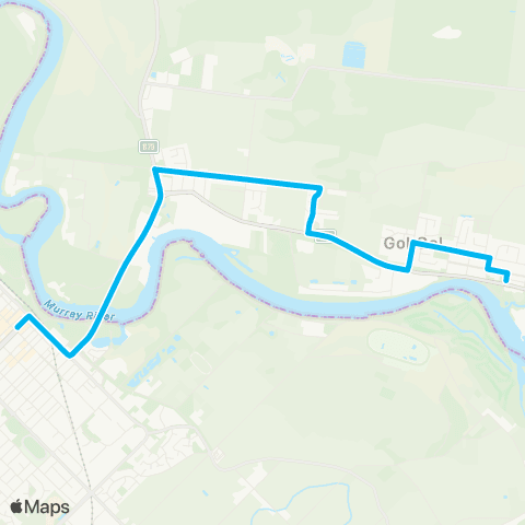 Far West Network Mildura to Gol Gol via Buronga map