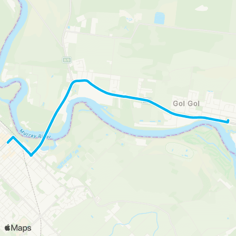 Far West Network Gol Gol to Mildura via Buronga map