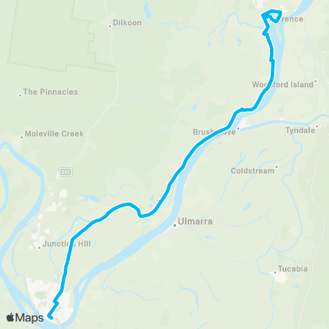 North Coast Network Lawrence to Grafton map