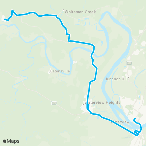 North Coast Network Copmanhurst to Grafton via South Grafton map