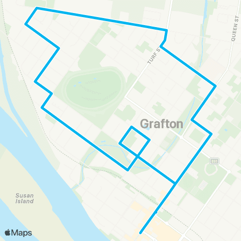 North Coast Network Grafton City Ctr to Westlawn via Arthur St (Loop Service) map