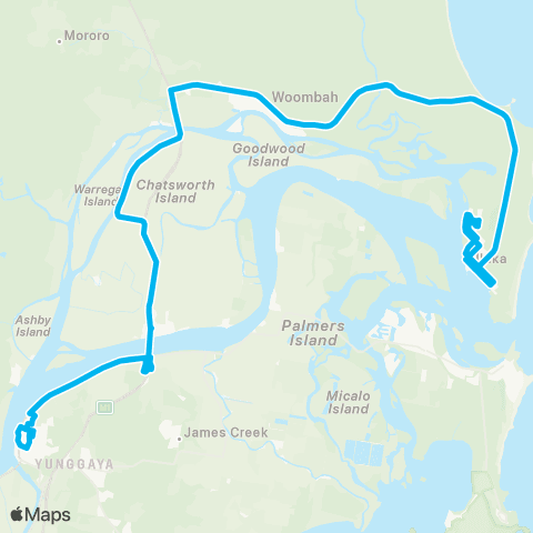 North Coast Network Maclean to Iluka (Loop Service) map