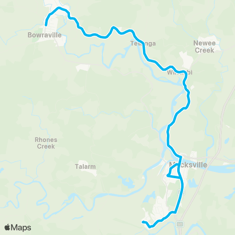 North Coast Network Bowraville to Macksville via Rodeo Dr map