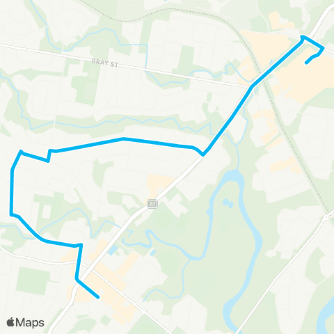 North Coast Network Pk Bch Plaza to Coffs Harbour Pk Ave via Frances St map