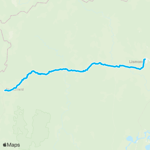 North Coast Network Tenterfield to Lismore map