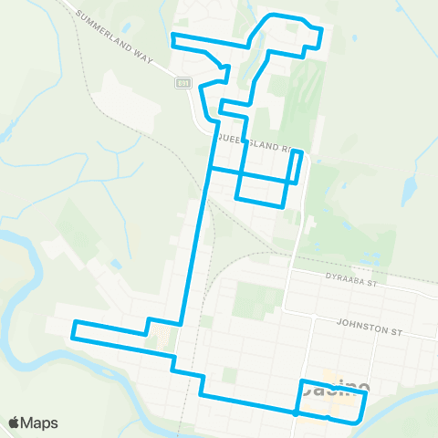 North Coast Network NW Casino to Casino via Casino Hosp (Loop Service) map