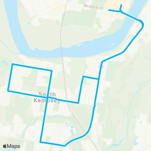 North Coast Network Kempsey to South Kempsey (Loop Service) map
