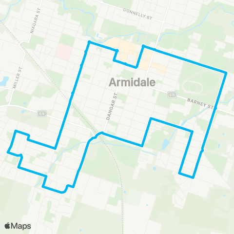 New England North West Network Armidale to South Hill (Loop Service) map