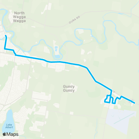 Riverina Murray Network Forest Hill to Wagga Wagga map