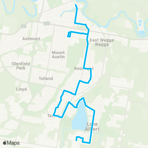 Riverina Murray Network Tatton to Wagga Wagga map