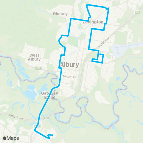 Riverina Murray Network Albury to Aware Programs Wodonga via Lavington map