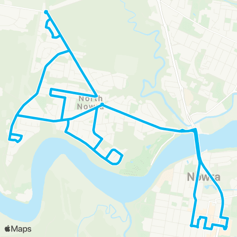Sydney and Surrounds Network North Nowra to Nowra (Loop Service) map