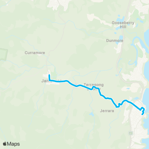 Sydney and Surrounds Network Kiama to Jamberoo & Minnamurra Falls map