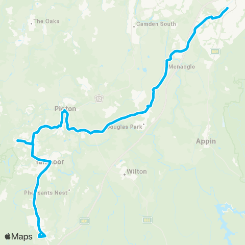Sydney and Surrounds Network Picton to Narellan & Campbelltown map