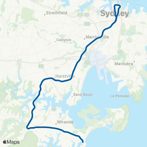 Sydney Trains Network Eastern Suburbs & Illawarra map