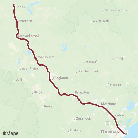 Intercity Trains Network Hunter map