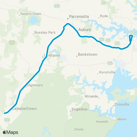Sydney Trains Network Inner West & Leppington map