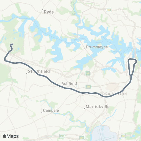 Sydney Trains Network Olympic Park map