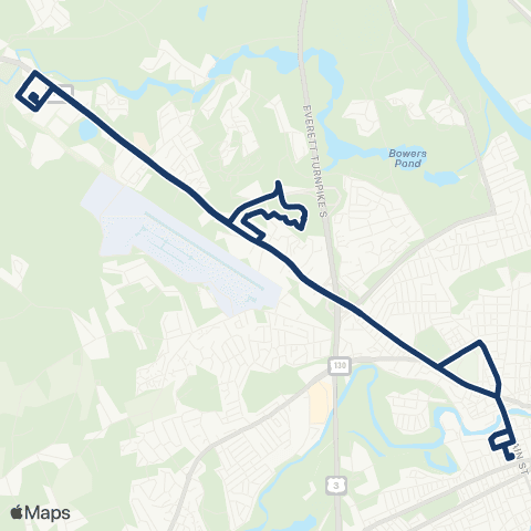 Nashua Transit System Amherst St / Dartmouth / Westside Plaza map