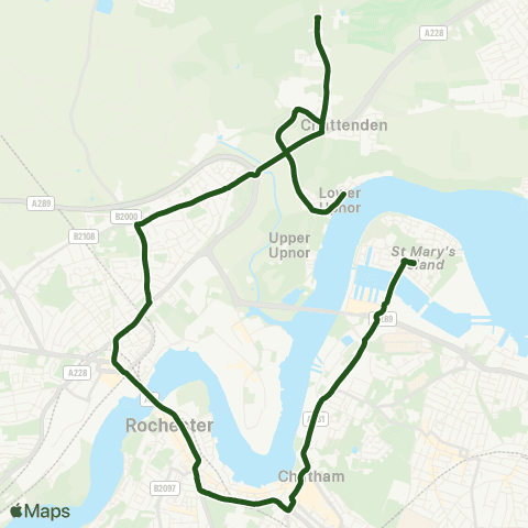 Nu-Venture Upnor Pier Brissenden Close - Waterfront Bus Sta map