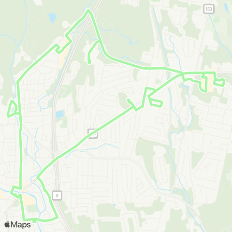 NWCTD Torrington: Main St to East Side map