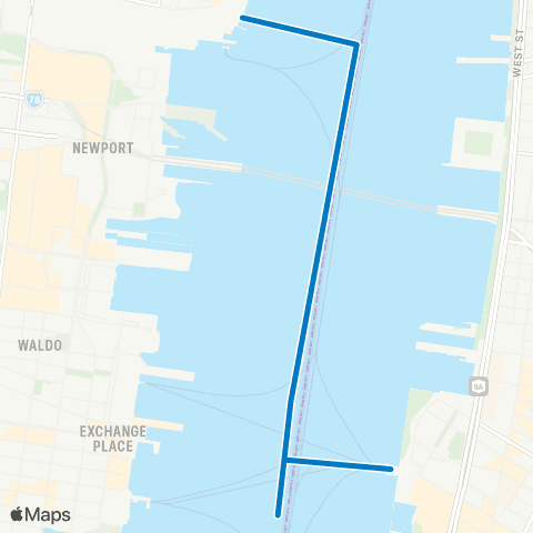 NY Waterway Hoboken NJT - Brookfield Pl map