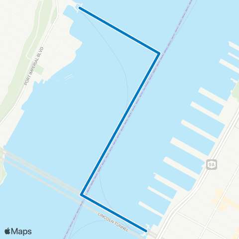NY Waterway Midtown - Port Imperial map